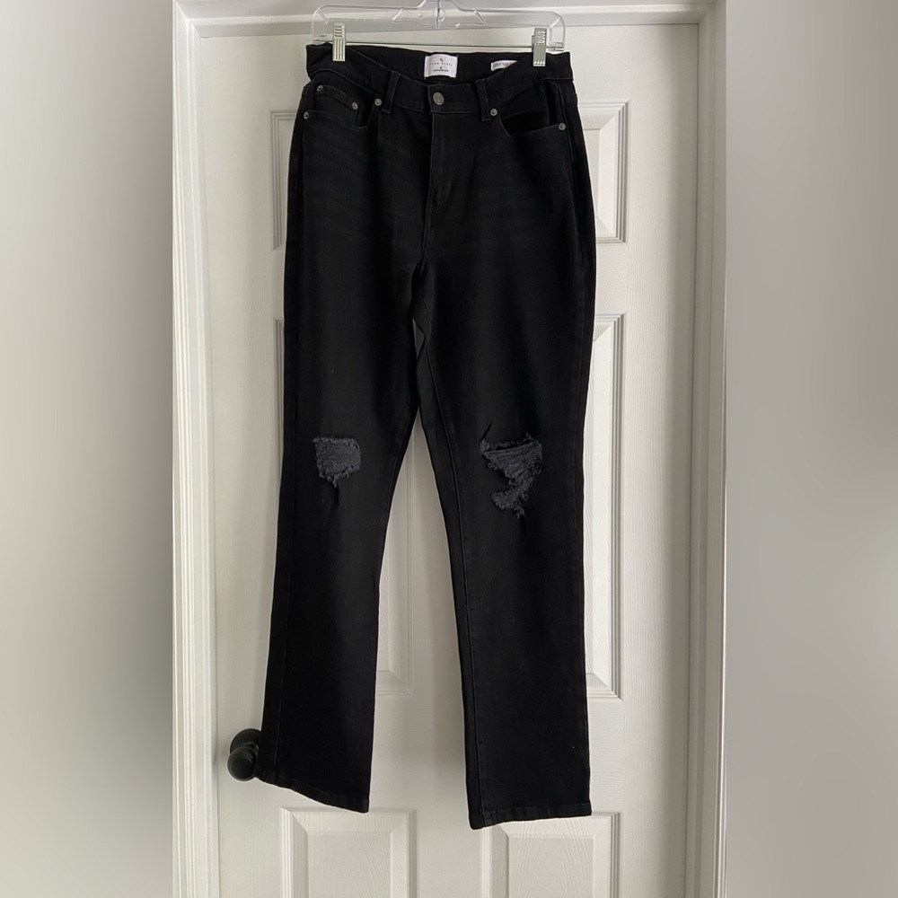 True Craft Black Curvy High Rise Straight Jeans